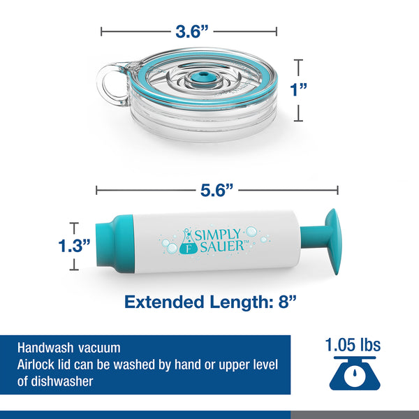 Simply Sauer -  4 Fermentation Airlocks and 1 Vacuum Pump <br> 5 Piece Kit - Fermentology